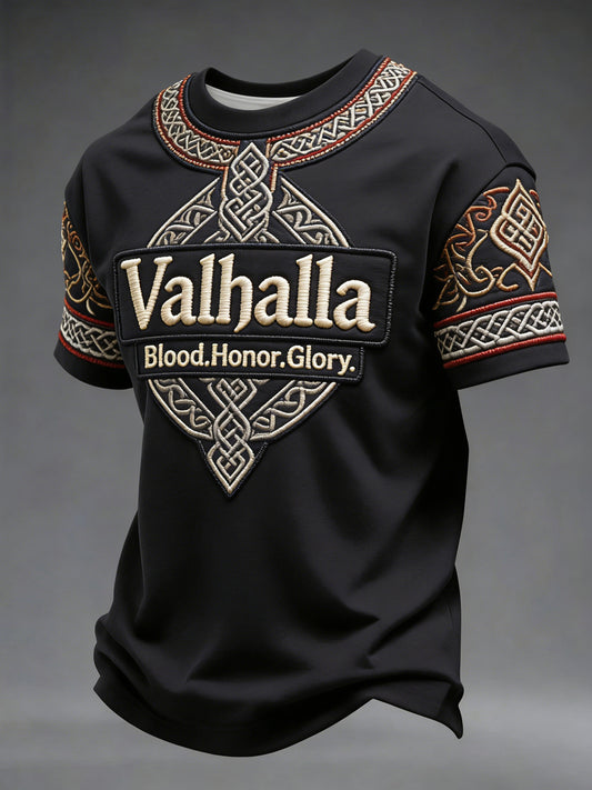 T-shirt imprimé Valhalla style viking pour homme