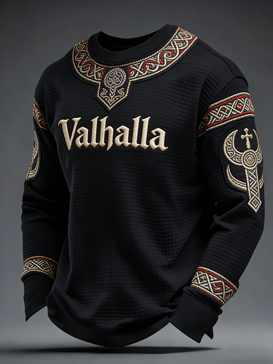 Haut en gaufre style viking Valhalla pour hommes