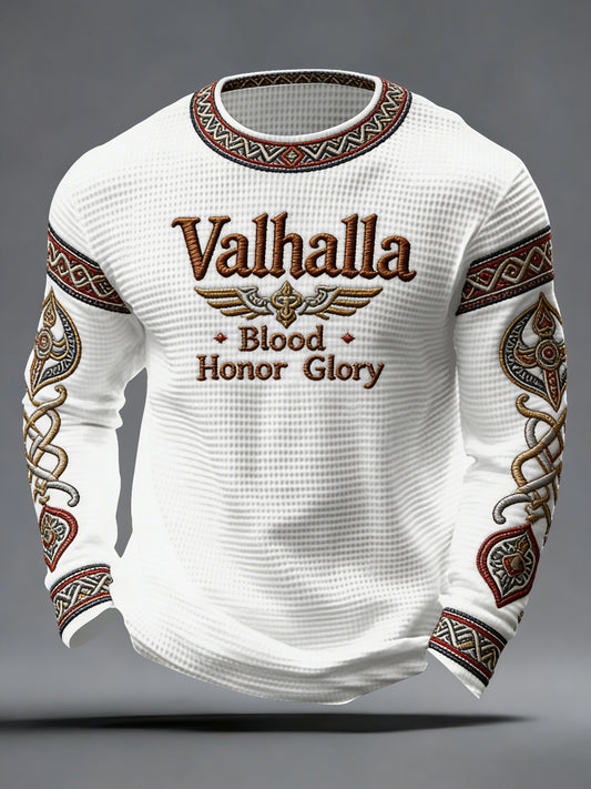 Haut gaufré de style viking Valhalla pour hommes