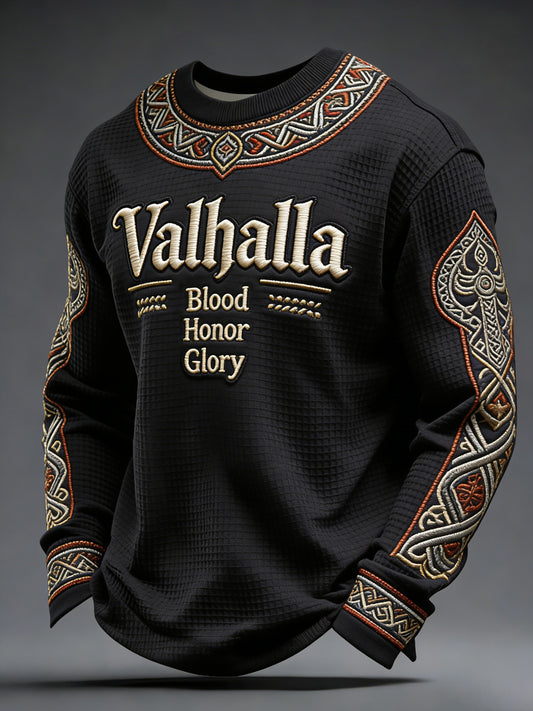 Haut en gaufre style viking Valhalla pour hommes
