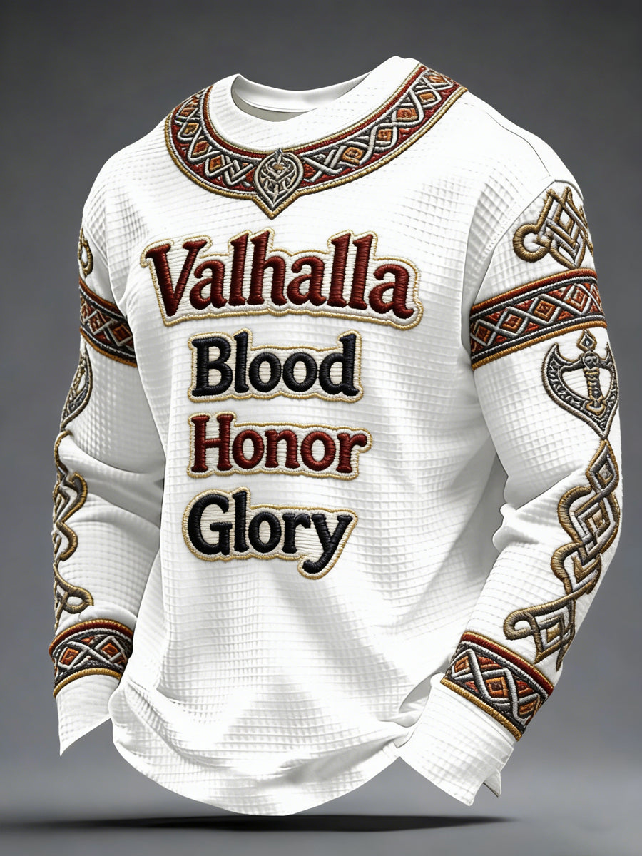 Haut en gaufre style viking Valhalla pour hommes