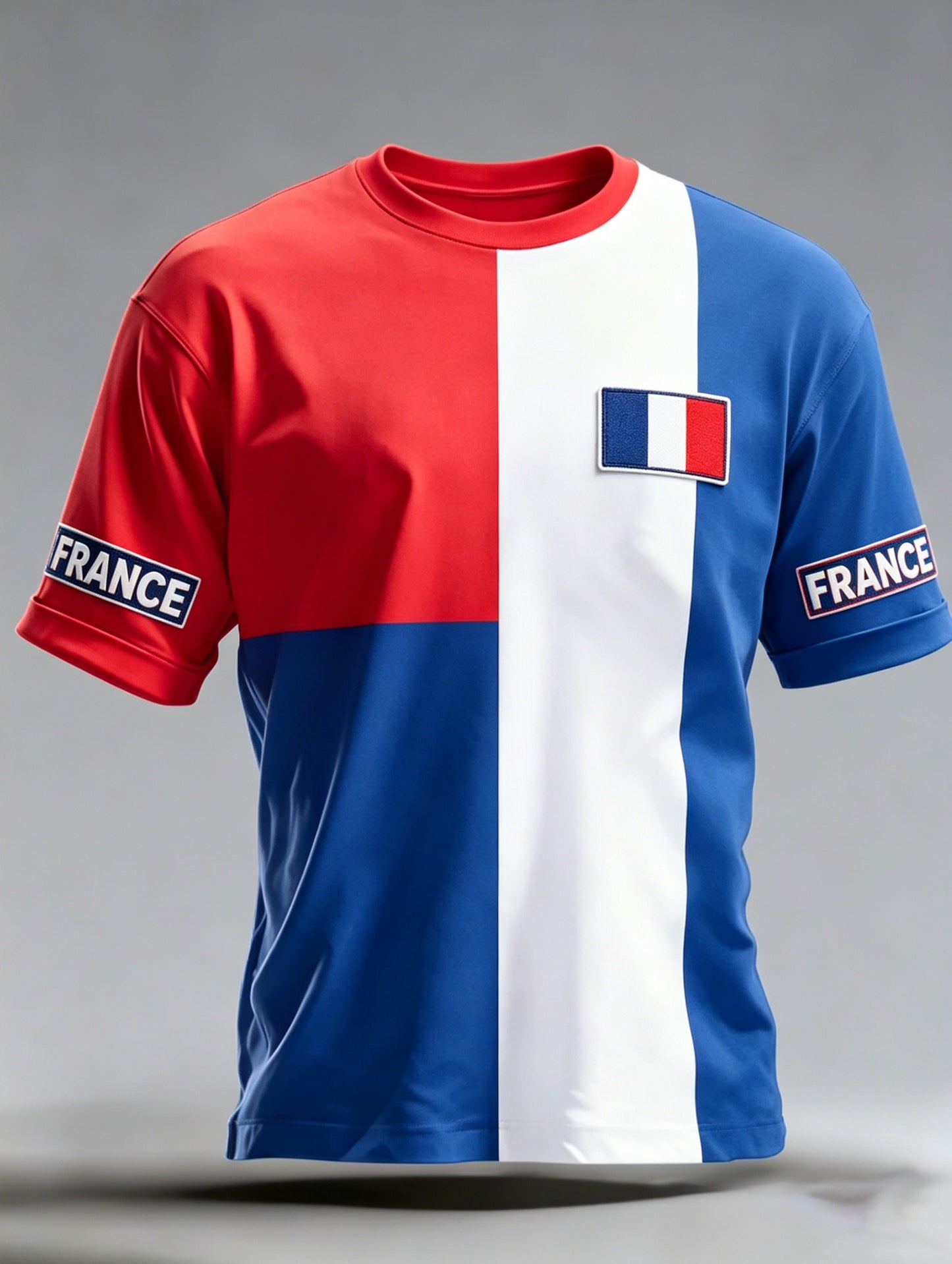 Drapeau français Color Scheme Commemorative Art Print T-shirt pour hommes