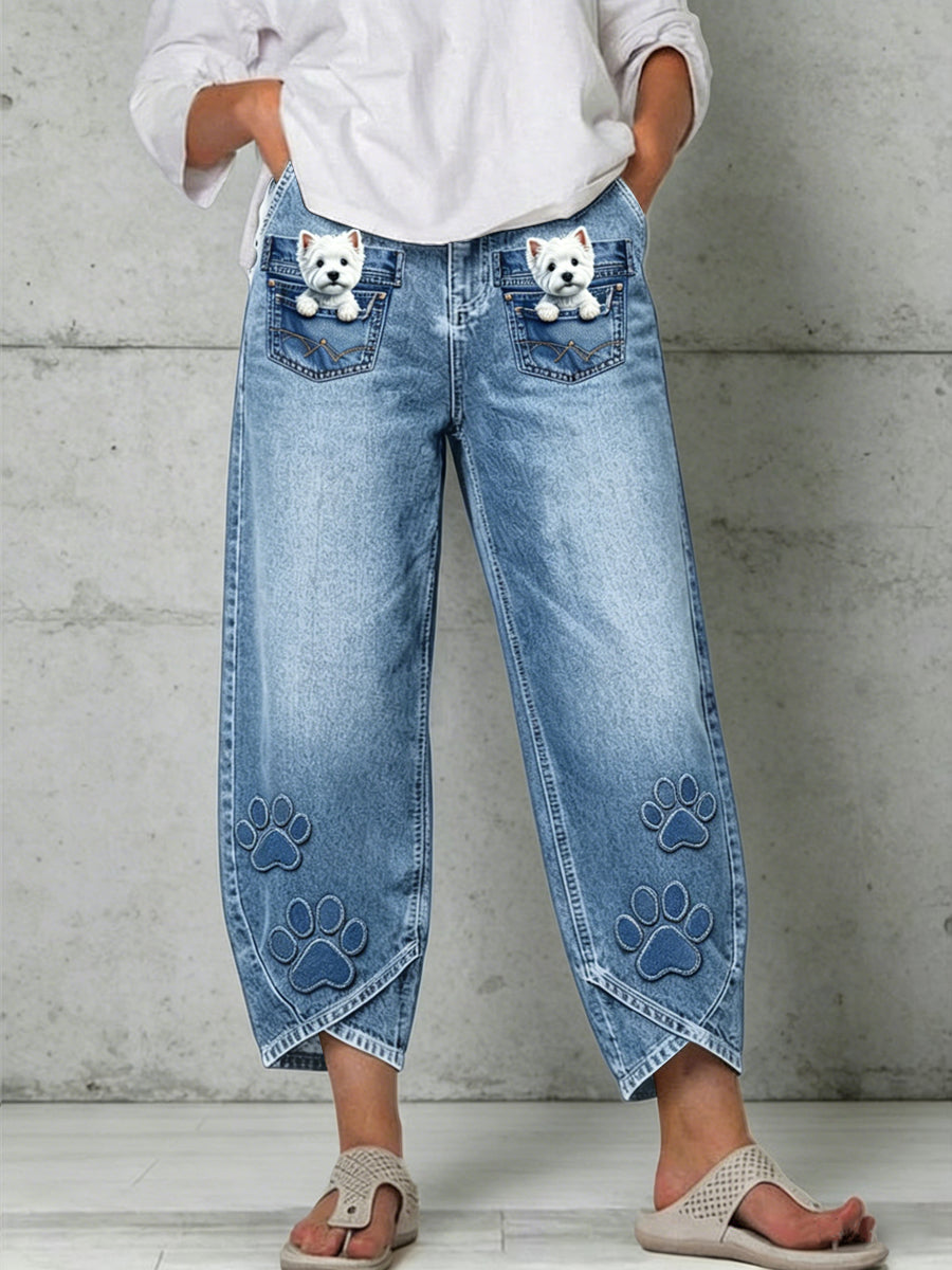 Pantalon pour femme à imprimé animalier