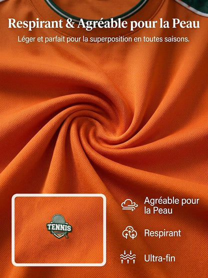 T-shirt décontracté rétro pour passionné de tennis français