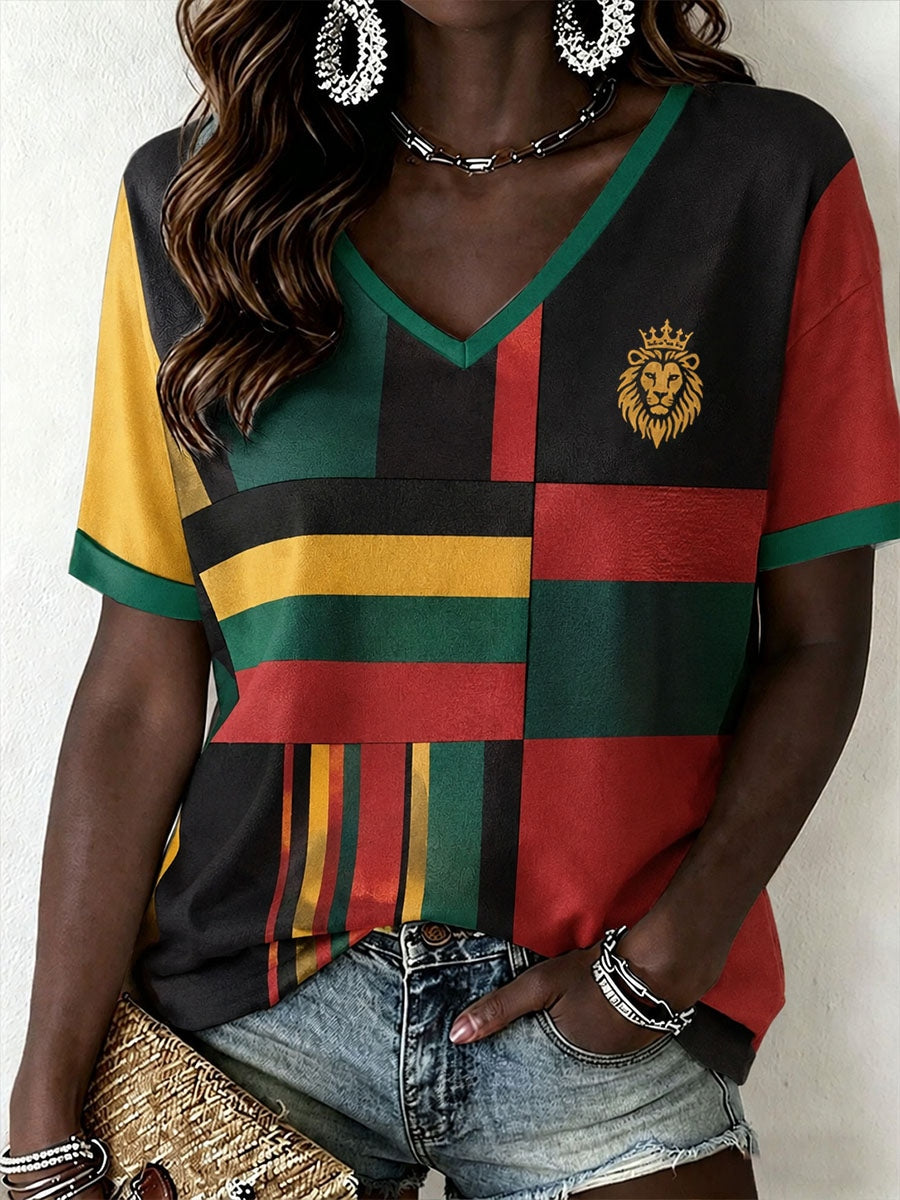 T-shirt femme Reggae Lion