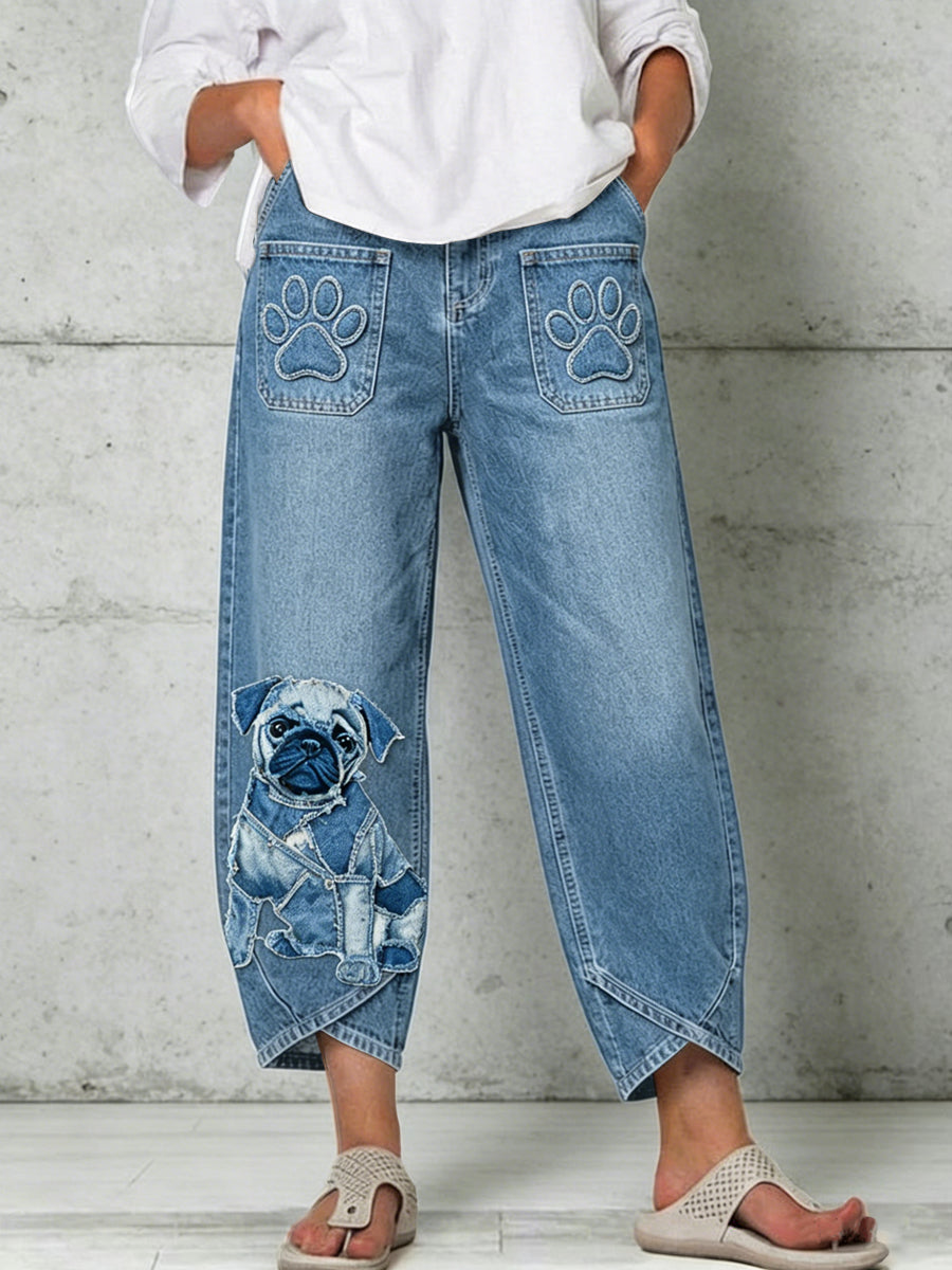 Pantalons pour femme à imprimé animalier