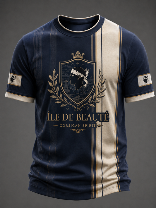 T-shirt pour homme imprimé du drapeau de la Corse