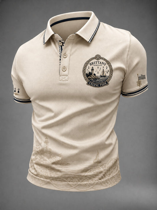 Chemise pour homme imprimée celtique de Bretagne, France