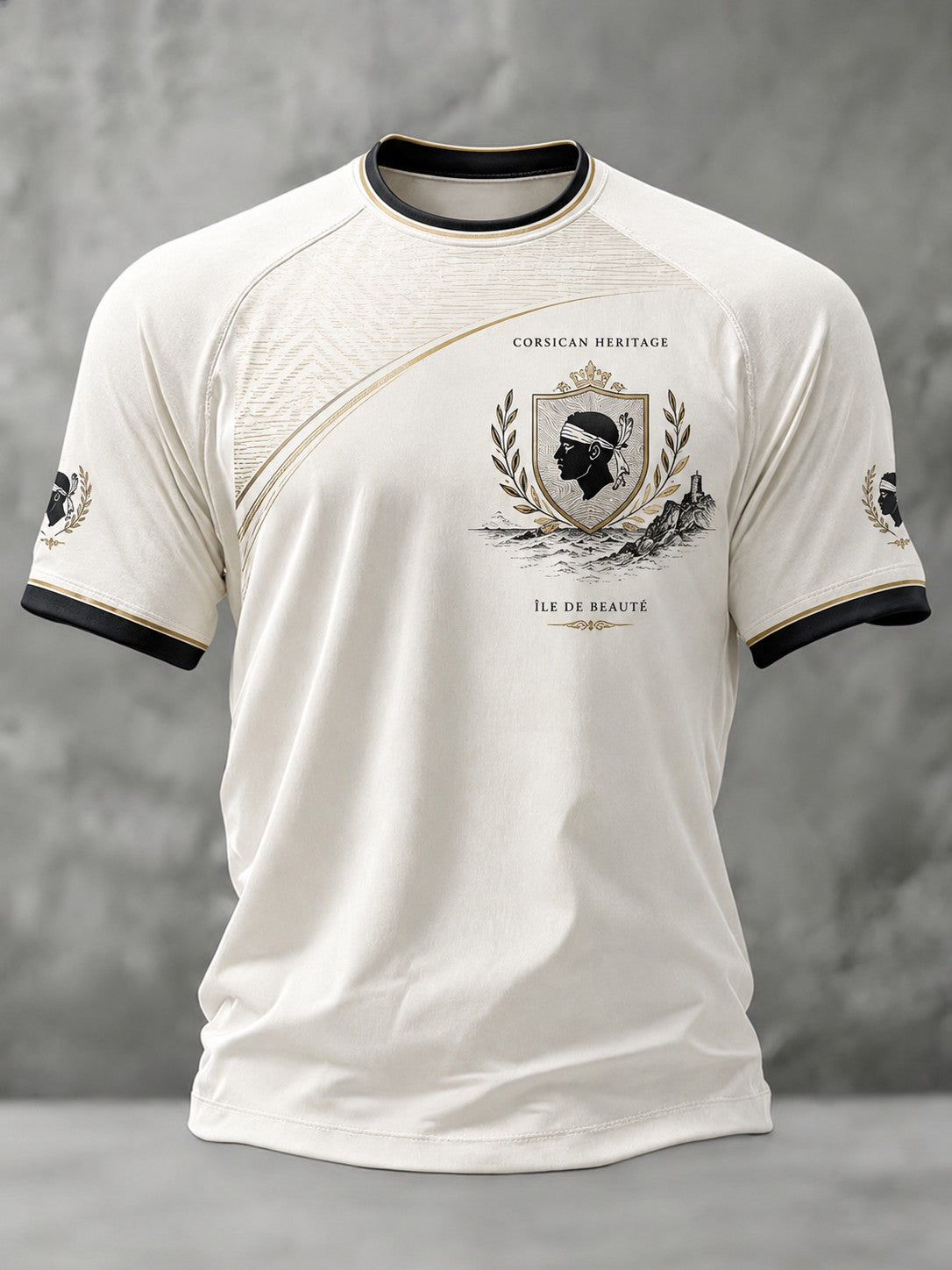 T-shirt pour homme imprimé du drapeau de la Corse