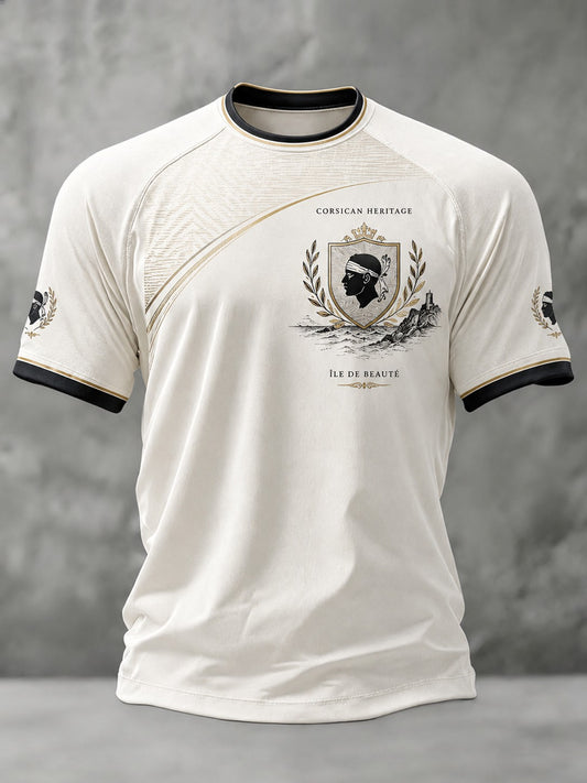 T-shirt pour homme imprimé du drapeau de la Corse