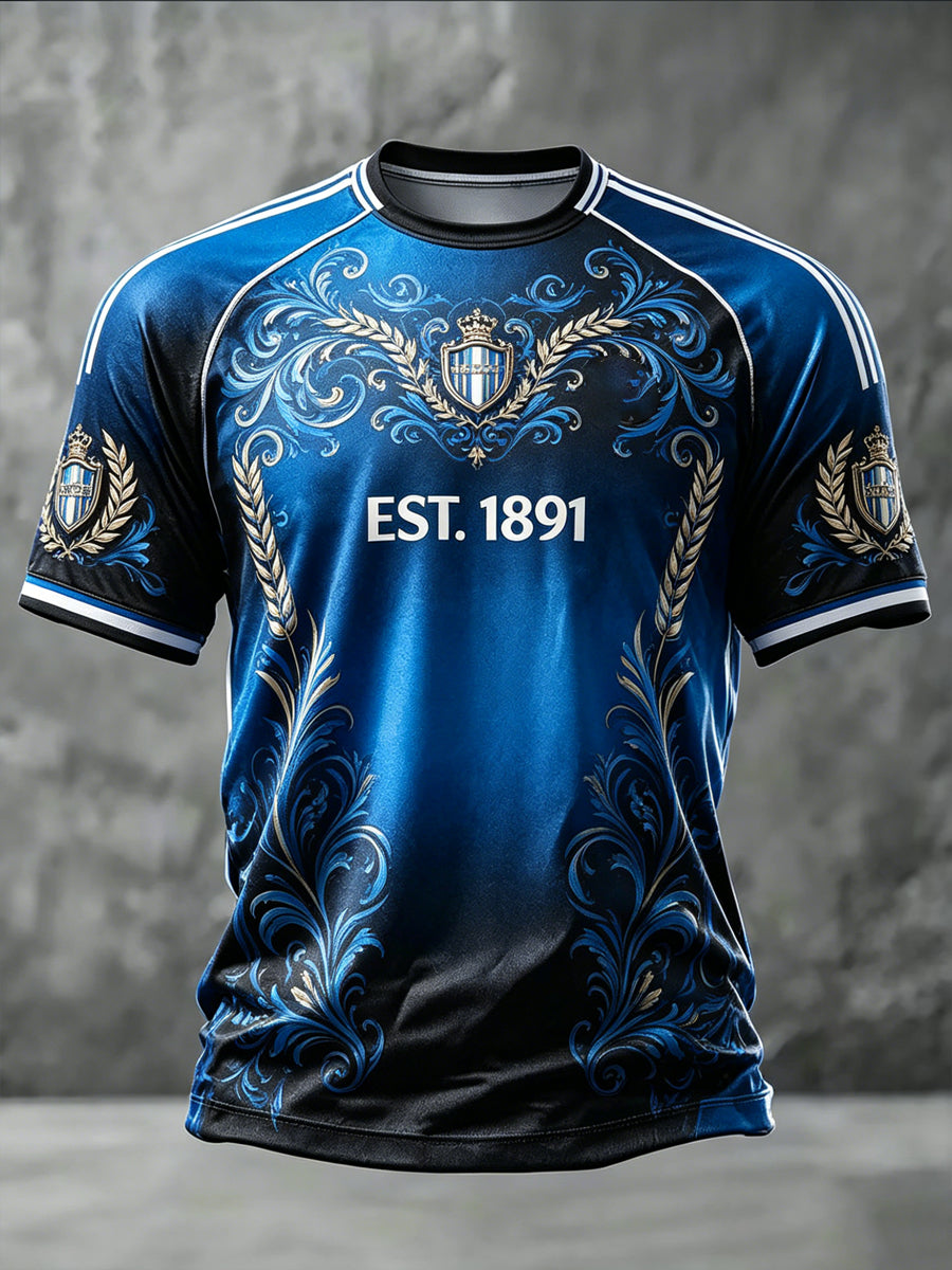 T-shirt décontracté à manches courtes imprimé pour amateur de football, club masculin du Cercle Bruges K.V.