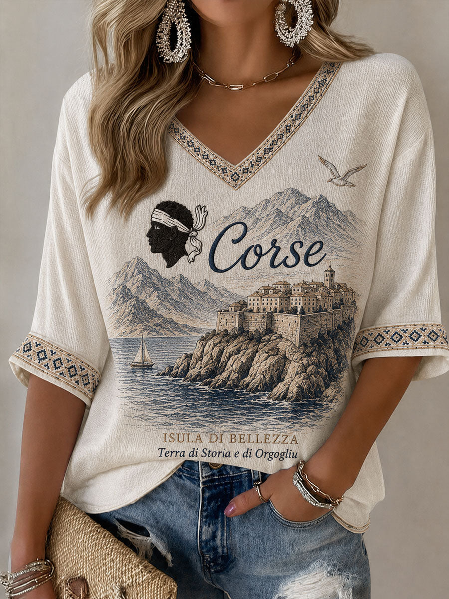 T-shirt waffle pour femme