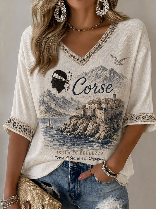 T-shirt waffle pour femme