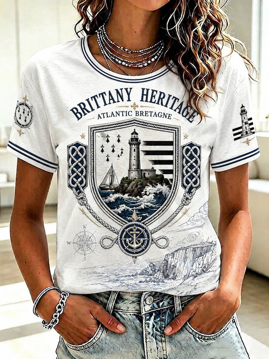T-shirt imprimé celtique de Bretagne pour femmes