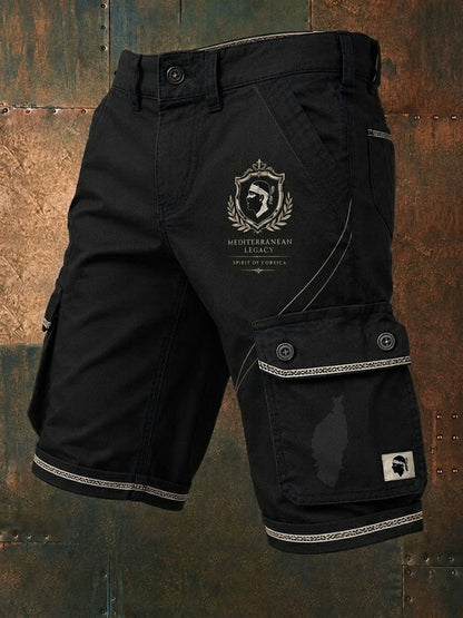 Shorts pour homme imprimés au drapeau de la Corse