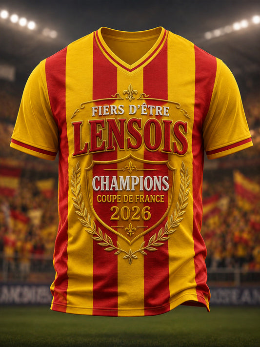 T-shirt homme col en V à imprimé Champion 2026