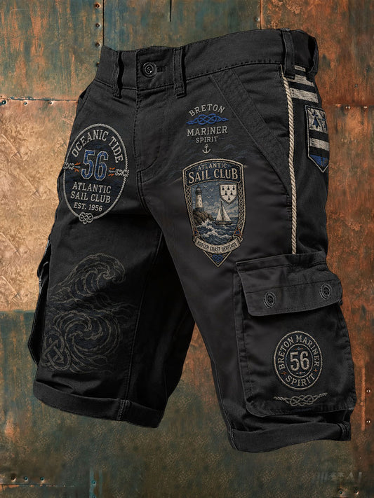 Shorts à imprimé celtique breton pour hommes