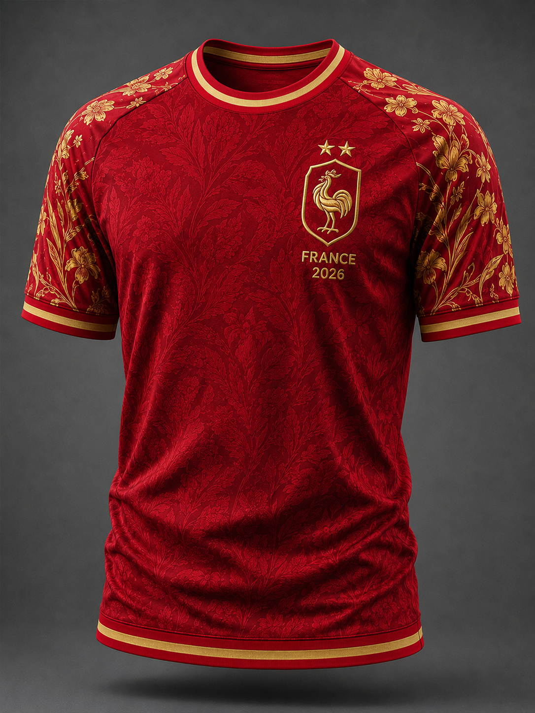 T-shirt manches courtes de football français pour hommes