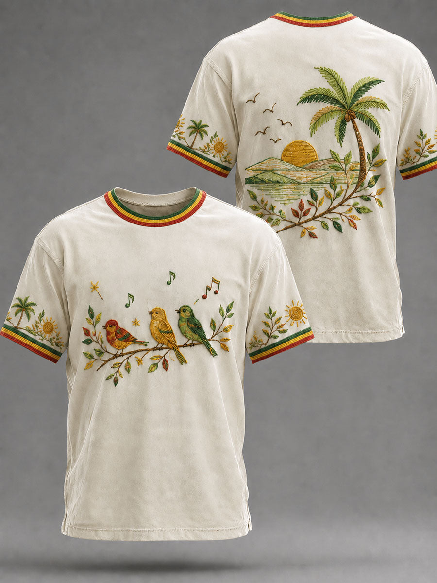 T-shirt décontracté imprimé pour homme «Every Little Thing Is Gonna Be Alright»