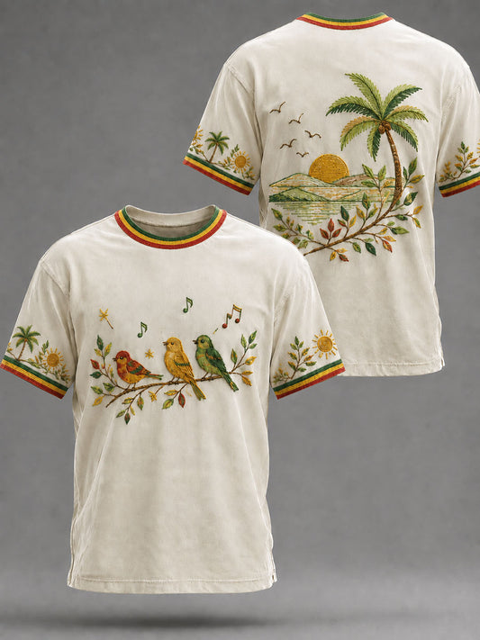 T-shirt décontracté imprimé pour homme «Every Little Thing Is Gonna Be Alright»