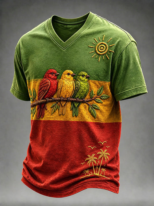 T-shirt décontracté imprimé pour homme «Every Little Thing Is Gonna Be Alright»