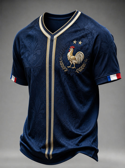 T-shirt col en V France Football pour homme