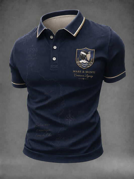 Chemise pour homme à imprimé drapeau de la Corse