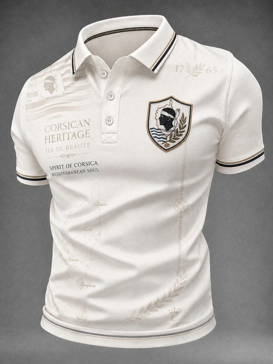 Chemise pour homme à imprimé drapeau de la Corse
