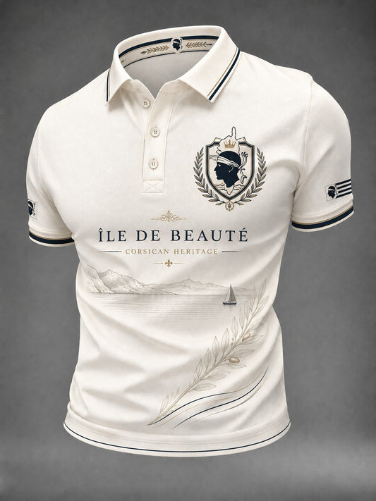 Chemise pour homme à imprimé drapeau de la Corse