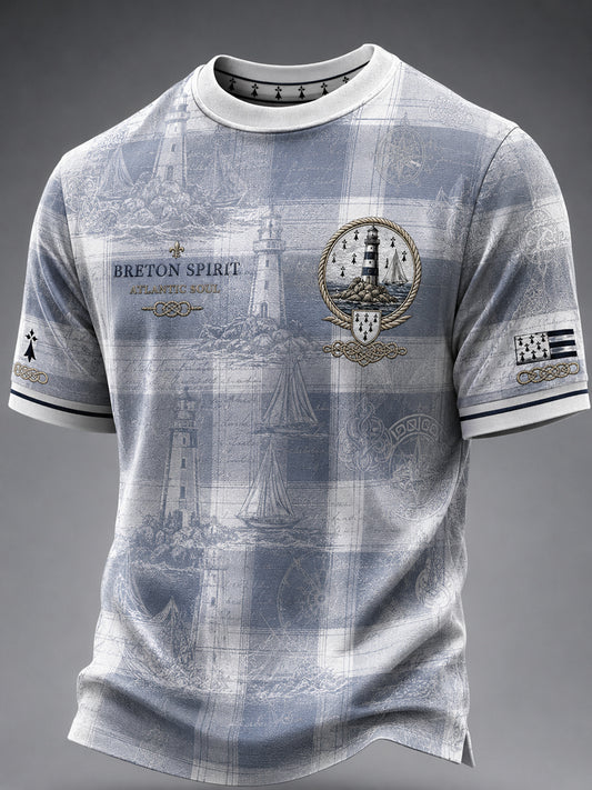 T-shirt pour hommes imprimé celtique de Bretagne, France