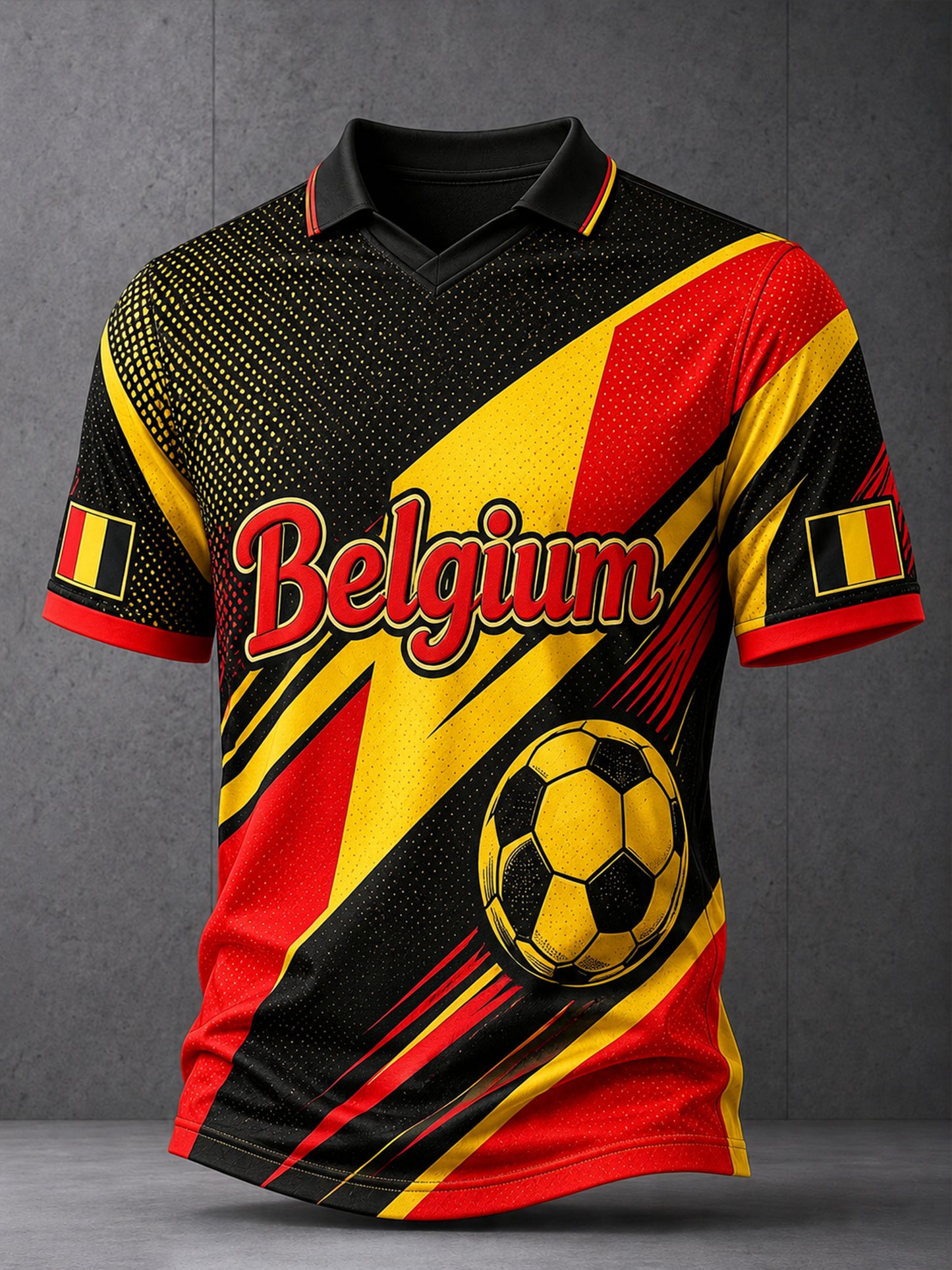 Polo Homme Belgian Football-Themed Art Print