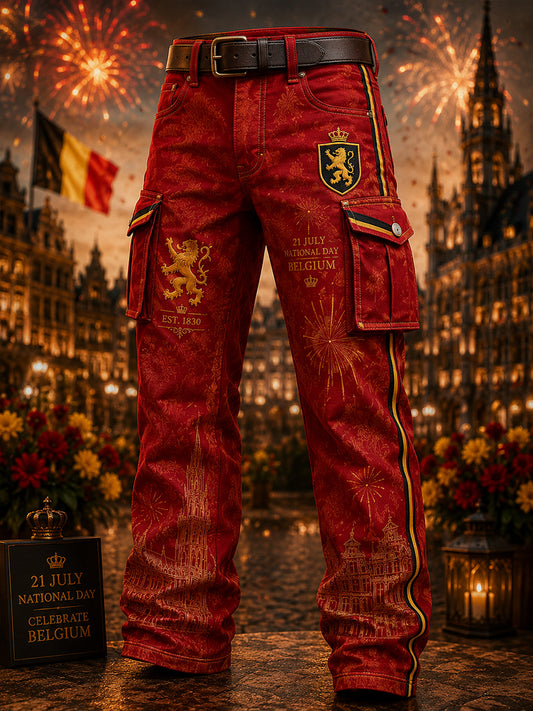 Pantalon cargo imprimé sur le thème de la Journée nationale des hommes