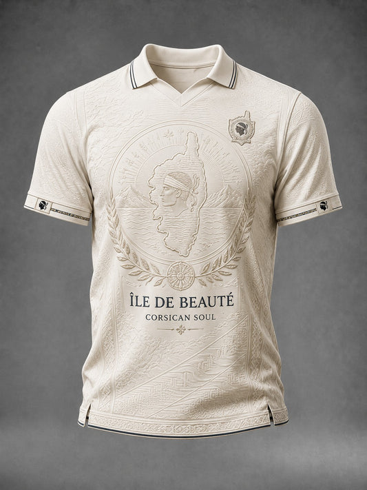 Chemise pour homme à imprimé drapeau de la Corse