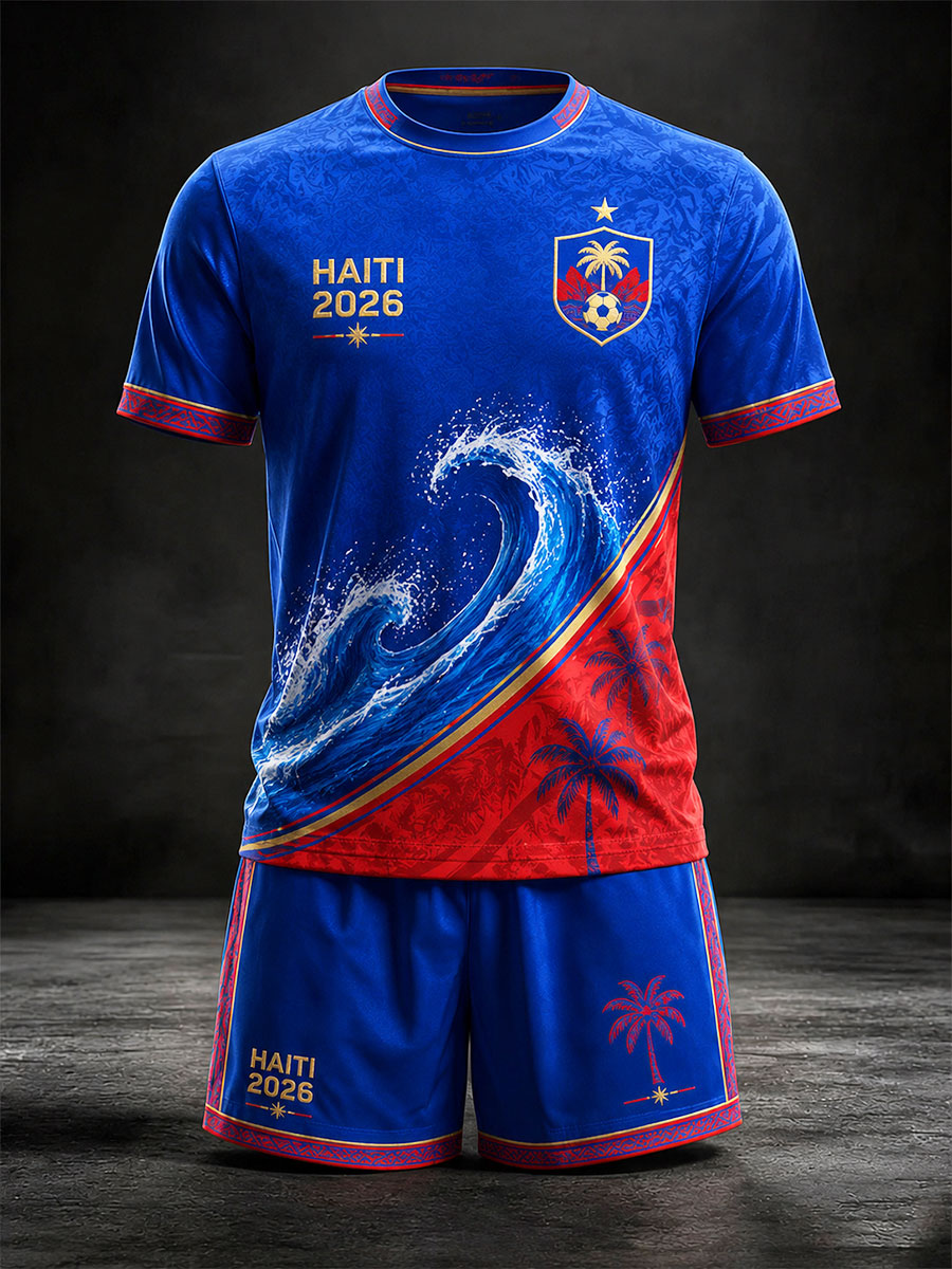 Hommes 2026 Haïti Football Costumes décontractés