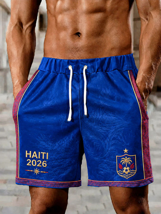 Short décontracté 2026 Haïti Football pour hommes
