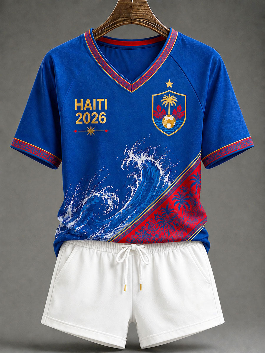 T-shirt décontracté de football Haïti 2026 pour femmes