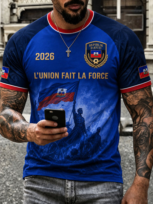 T-shirts 2026 Haiti Soccer pour homme