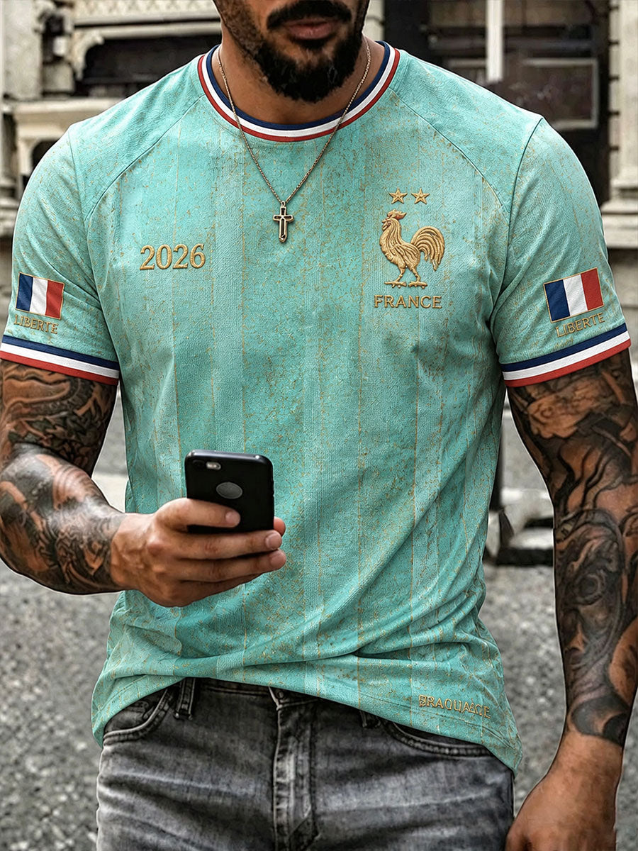 T-shirts de football français pour hommes