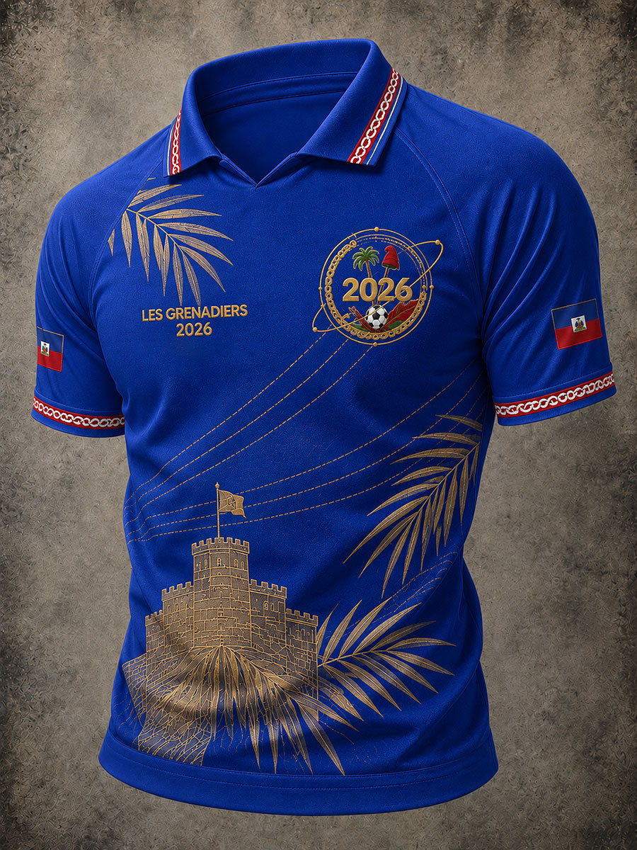 T-shirt décontracté de football Haïti 2026 pour hommes