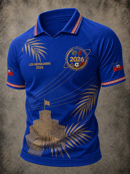 T-shirt décontracté de football Haïti 2026 pour hommes