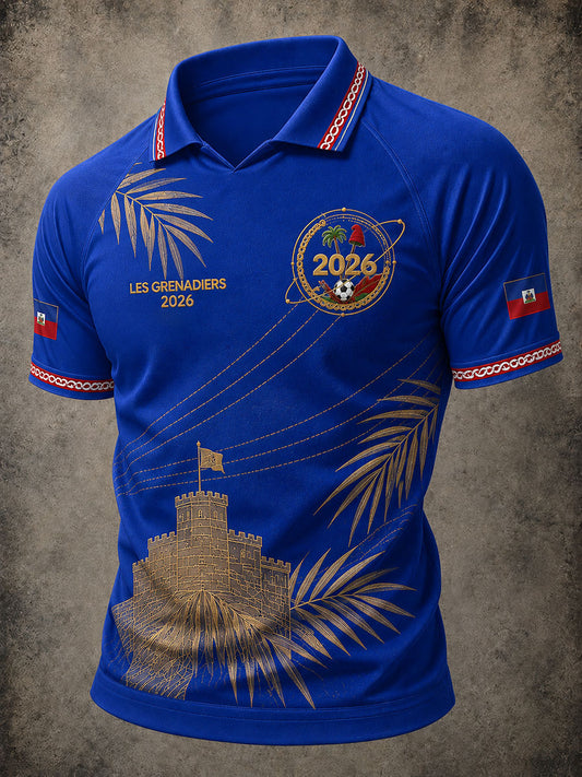 T-shirt décontracté de football Haïti 2026 pour hommes