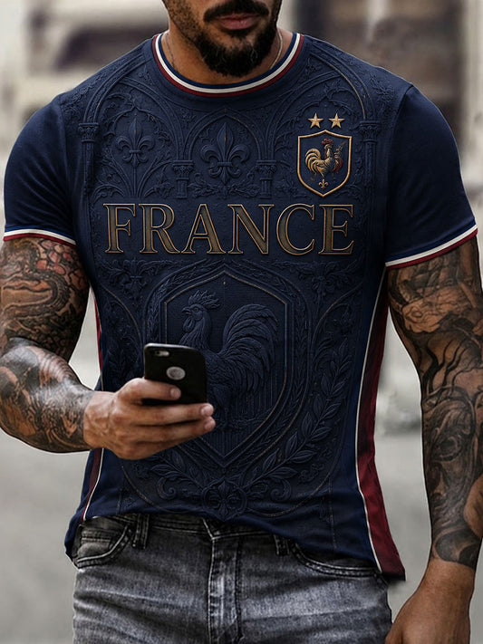 T-shirt homme imprimé France Football