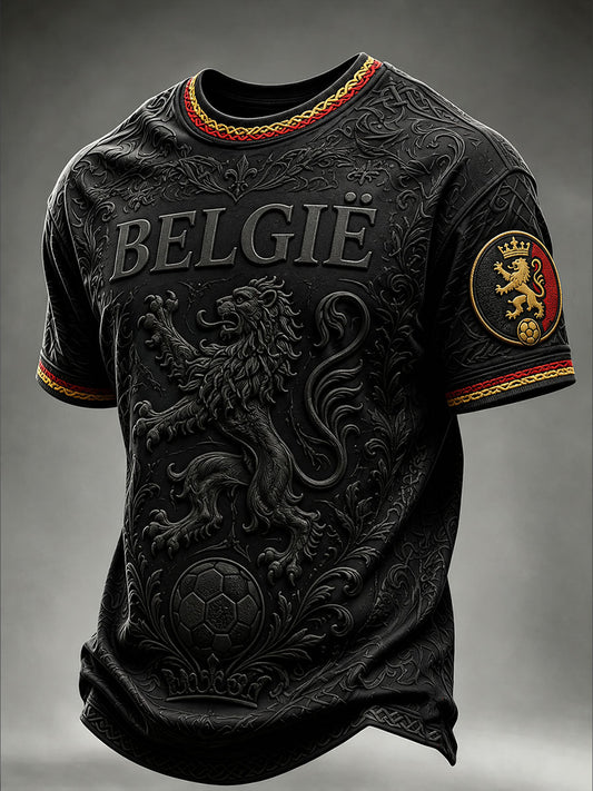T-shirt à manches courtes de football pour hommes, Belgique
