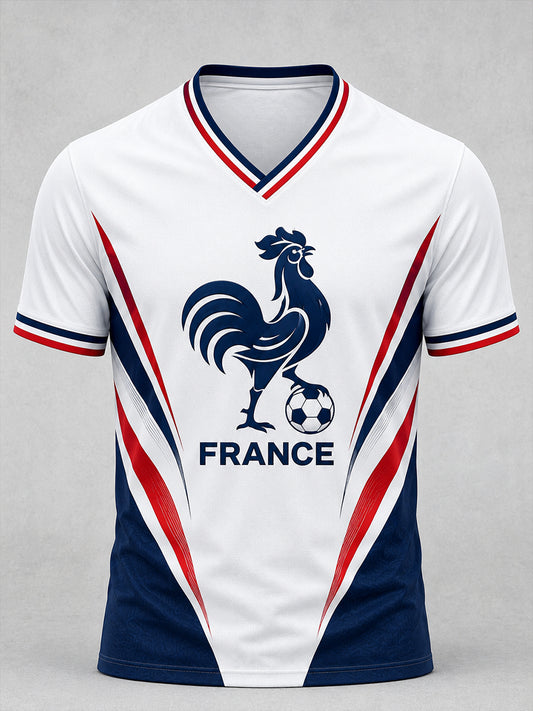 T-shirt col en V France Football pour homme