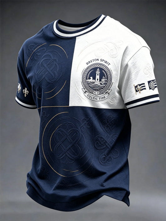 T-shirt pour homme imprimé celtique de Bretagne, France