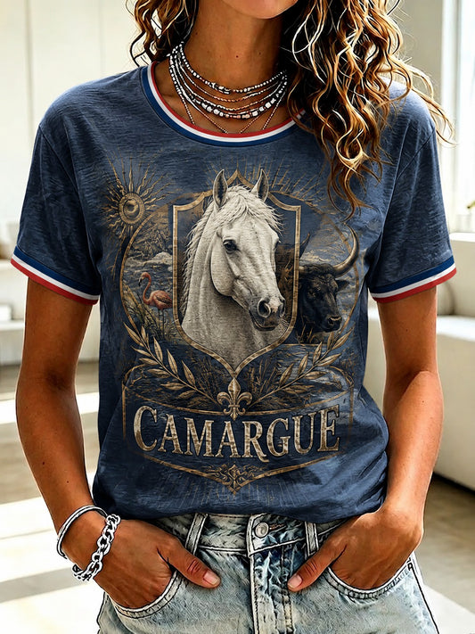 T-shirt imprimé France Camargue Femme