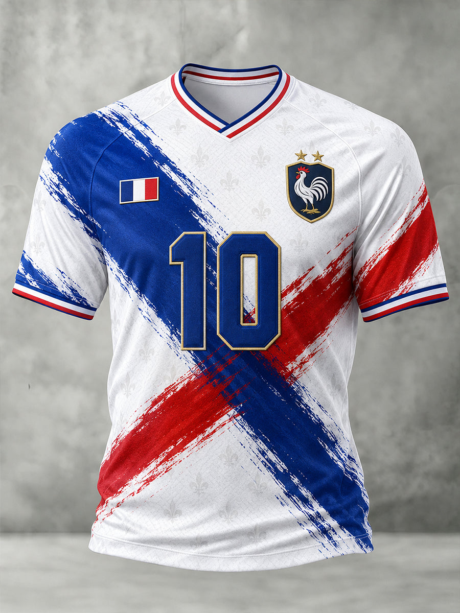 T-shirt manches courtes de football français pour hommes
