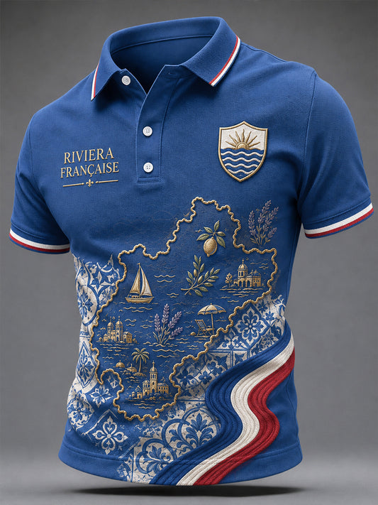 Chemise française à manches courtes pour homme, idéale pour les vacances