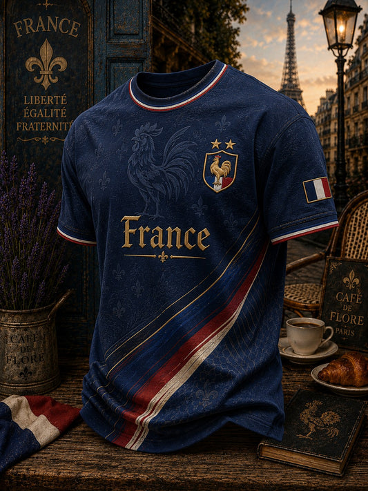T-shirt homme France Football imprimé
