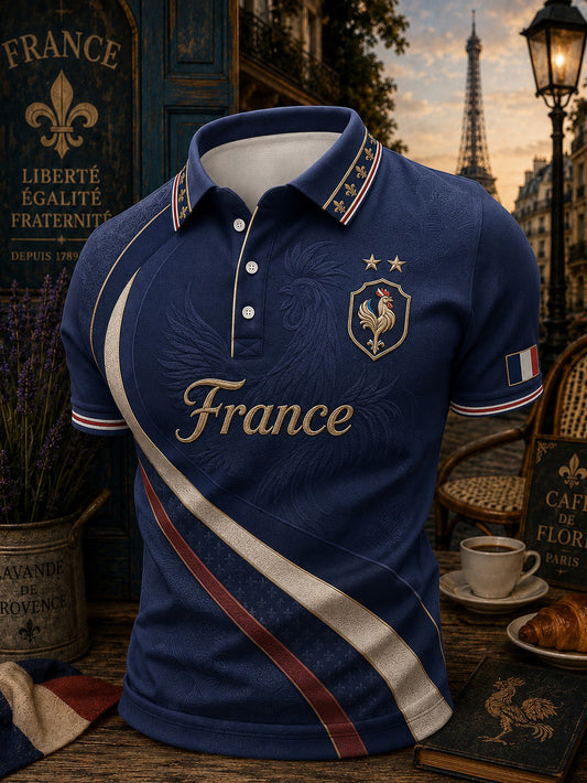Chemise pour hommes imprimée France Football